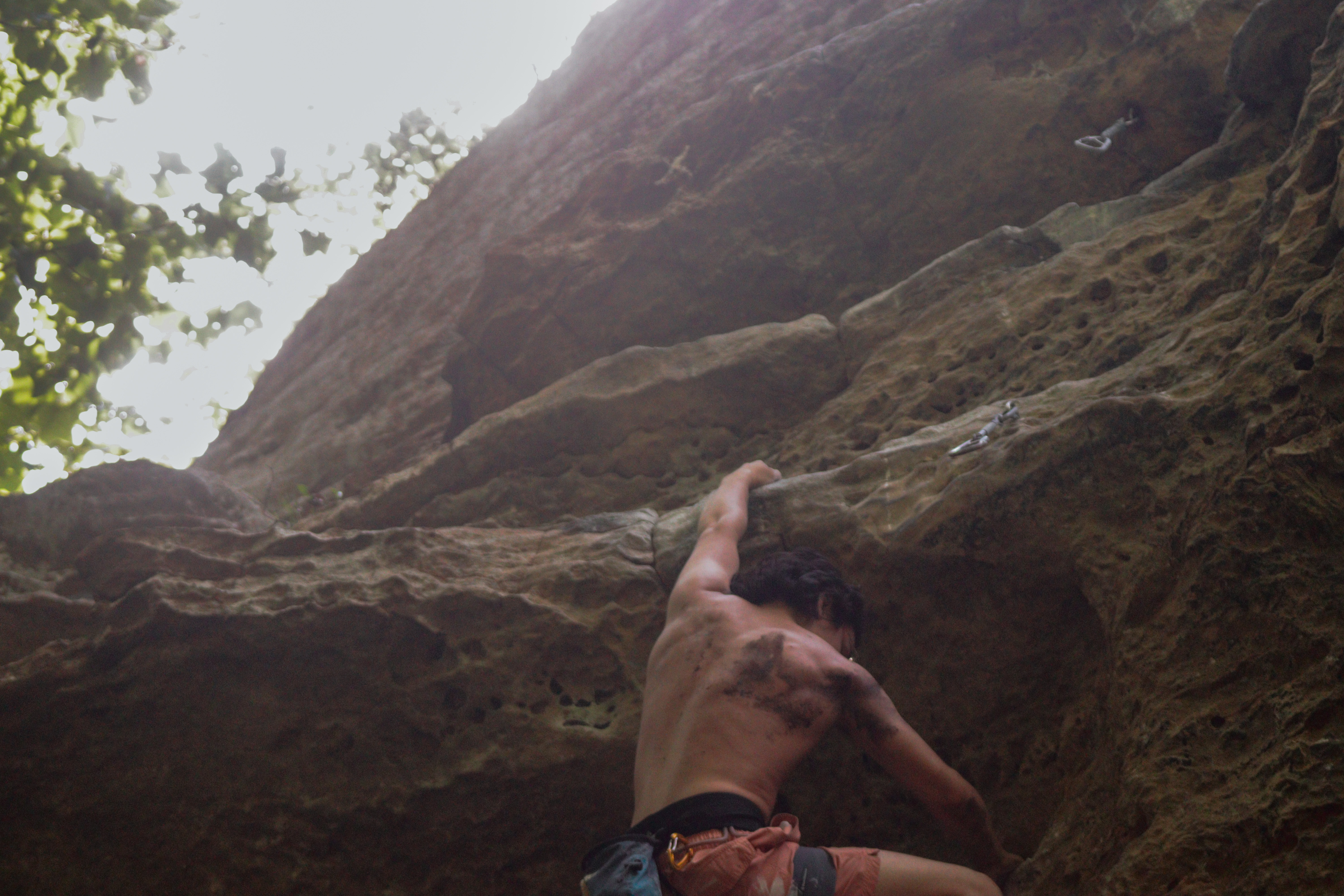 climbing over a lip