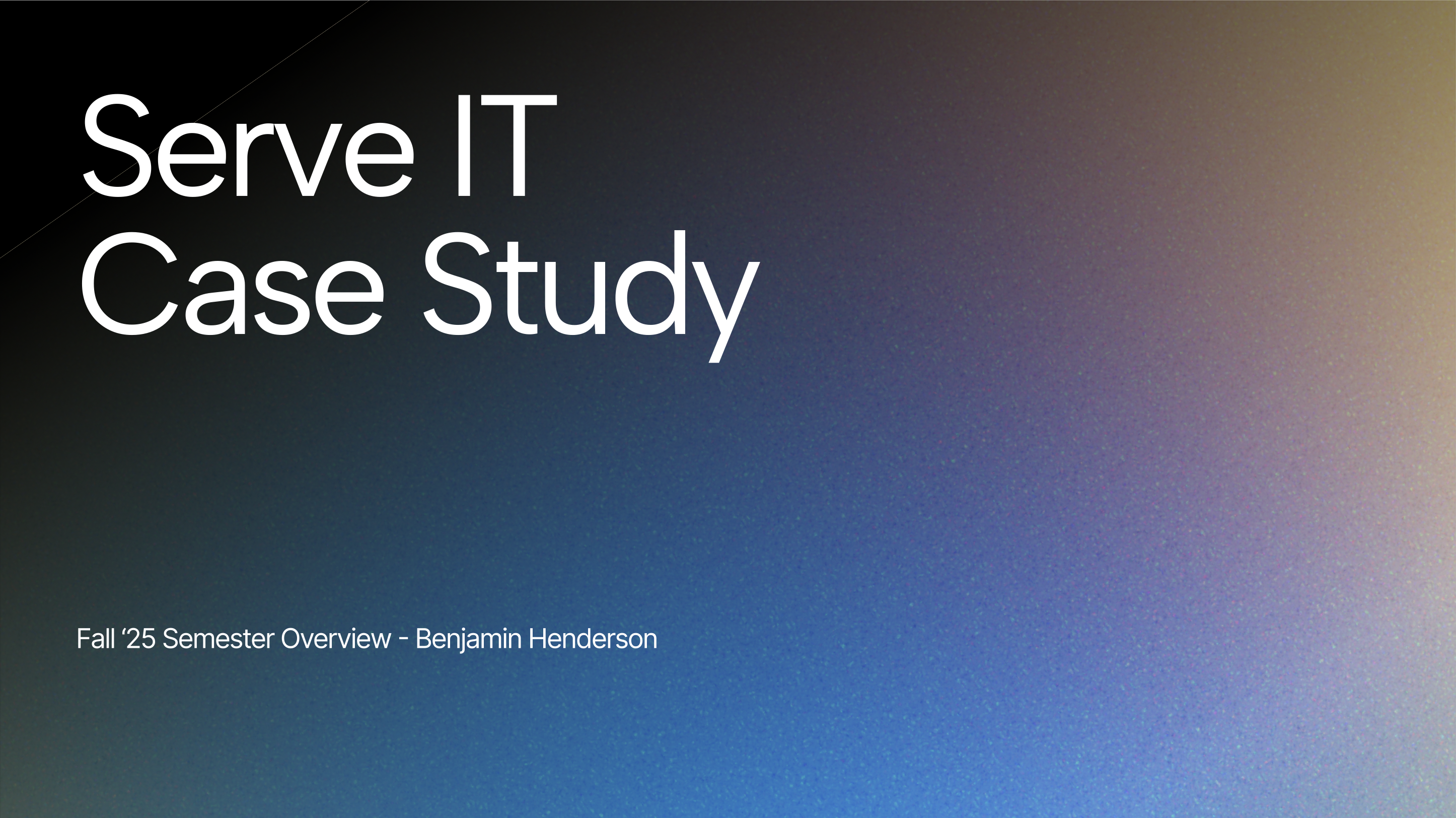 title page for presentation